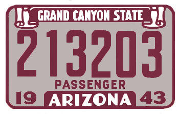 (image for) 1943 Arizona Registration/Inspection Sticker
